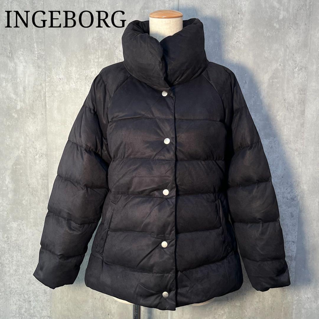 INGEBORG インゲボルグ ピーチ起毛 幅広スタンドカラー ダウンジャケット拍卖