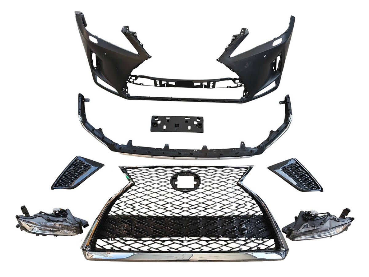 レクサス RX 20系 後期 ノーマル → Fスポーツtype フロン トバンパー スピンドル グリル フォグ ランプ LEXUS エアロ カスタム 外装拍卖