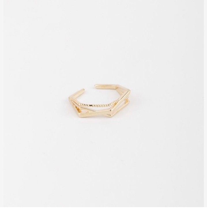ゴールドリング サイズ約1.7cm レディースリング シンプル 韓国 おしゃれ拍卖