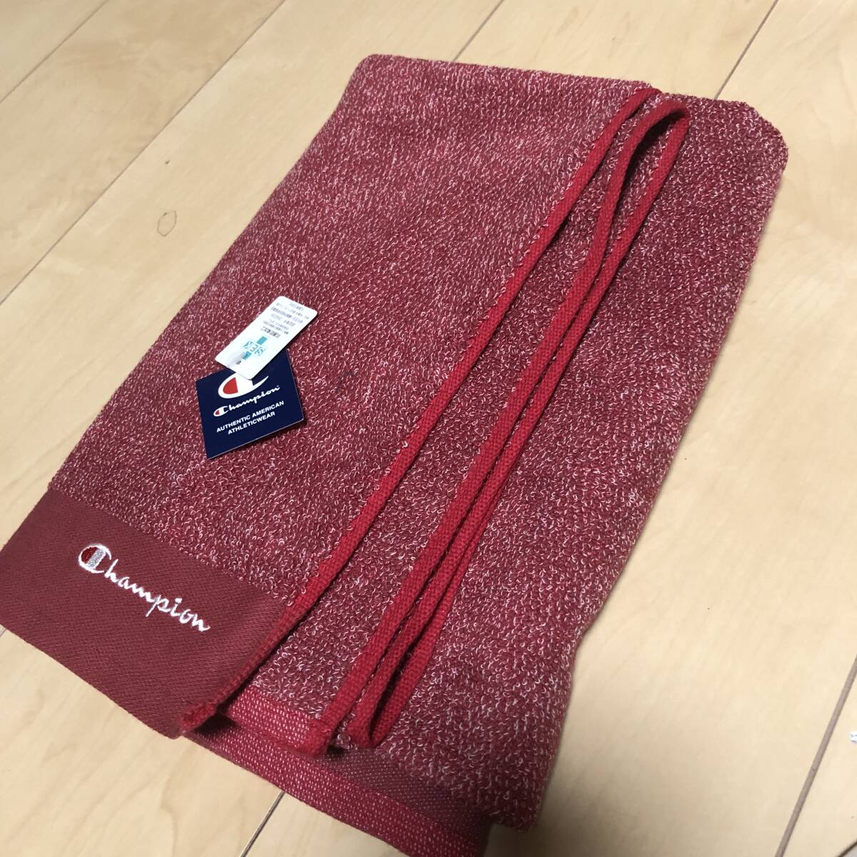 新品チャンピオンバスタオル メジャーロゴ レッド 約60×120cm Champion(チャンピオン) 拍卖