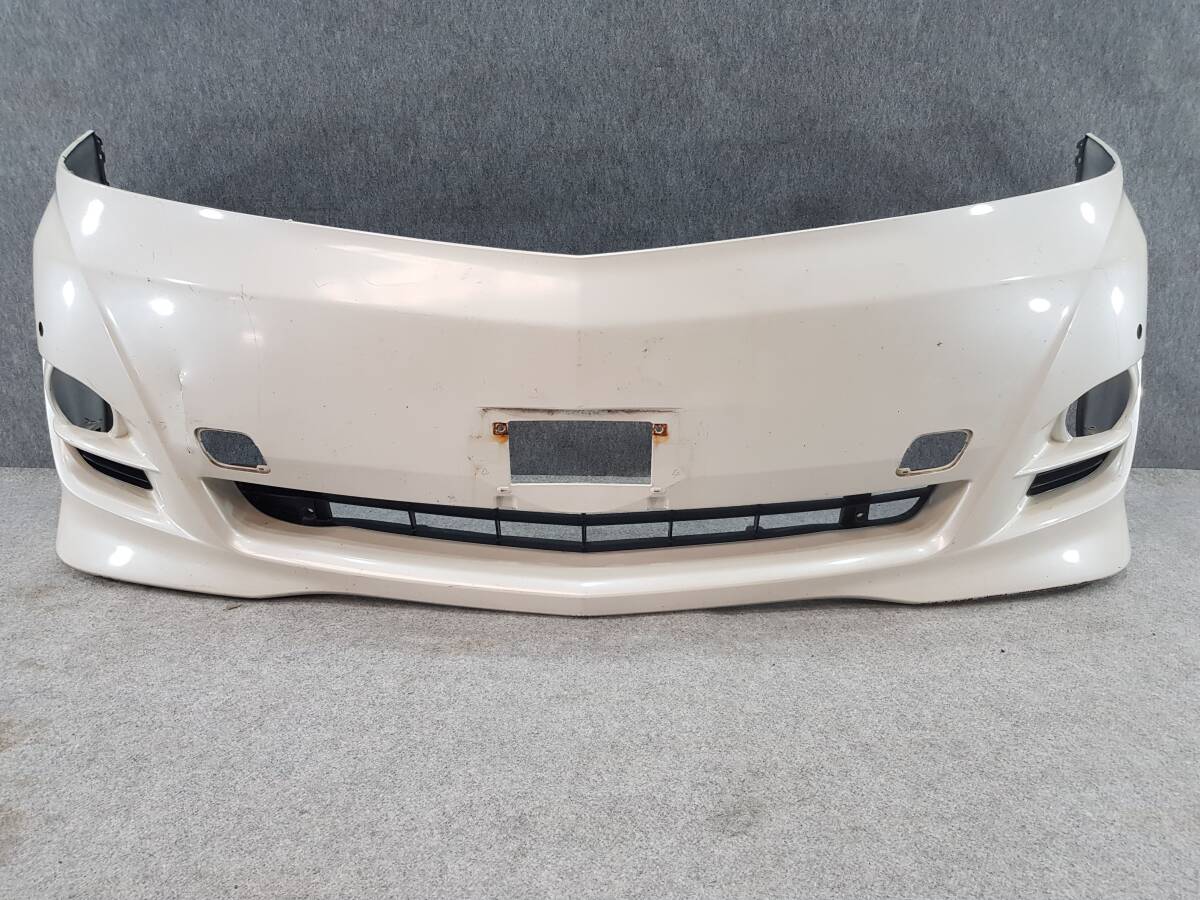 ANH10W ANH15W MNH10W MNH15W後期アルファード AS MS純正フロントバンパー 52119-58150 パールホワイト 【3387】拍卖
