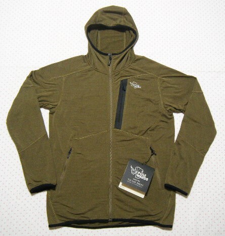 ポールワーズ POLEWARDS TECHFACE STRETCH HOODIE アウトドア用高機能フルジップパーカー 茶系 サイズ L フリース素材 定価18,700円拍卖