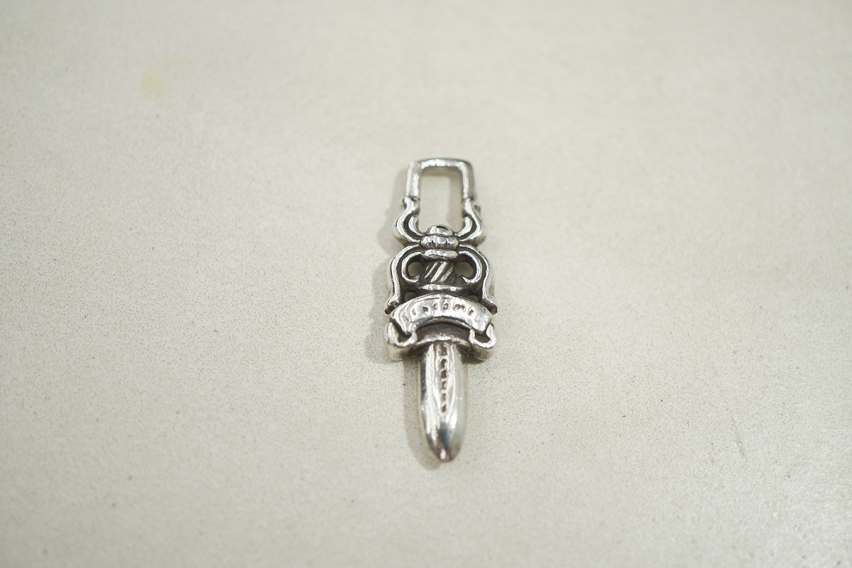 正規 CHROME HEARTS クロムハーツ #5 DAGGER ZIP1 ダガー ジップ ペンダント トップ チャーム ネックレス シルバー 本物718P▲拍卖