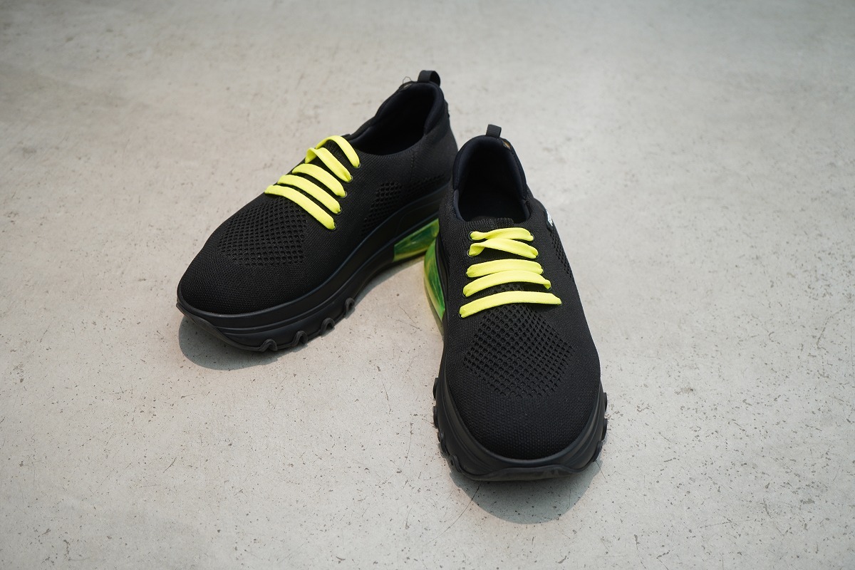 正規 19AW FENDI フェンディ Slip-On Logo クリアソール ニット スリッポン ローカット スニーカー ブラック グリーン 7E1234 本物 812P▲拍卖