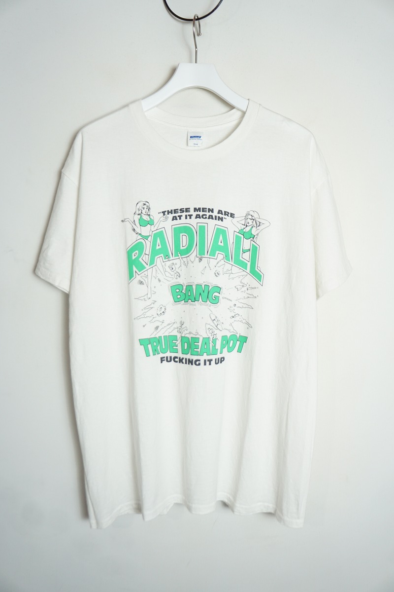美品 24SS RADIALL ラディアル True Deal Pot CREW NECK T-SHIRT Tシャツ 半袖カットソー サイズM ホワイト 白 1012O▲拍卖