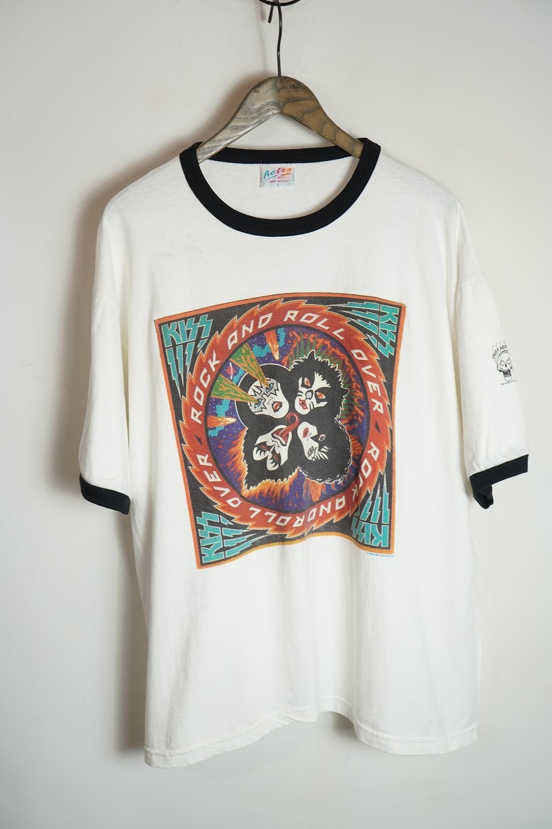 希少 正規 90s ヴィンテージ KISS キッス 1994 リンガー Tシャツ バンド ロック パンク オフィシャル USA製 白L 本物706P▲拍卖
