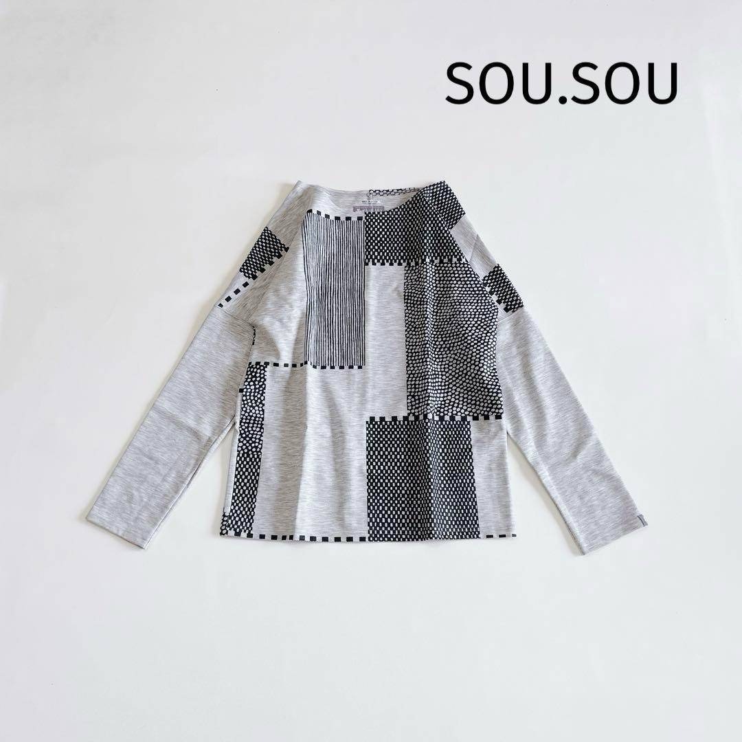 SOU・SOU deportare 型抜き長袖Tシャツ M 間がさね 摩天楼拍卖