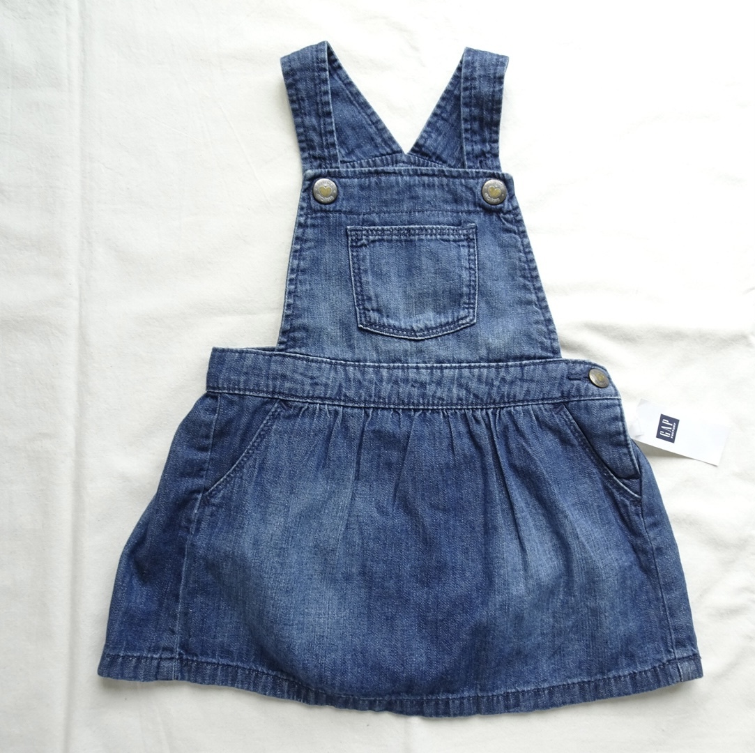 baby Gap★ベビーギャップ★ジャンパースカート★オーバーパンツ付き★ネイビー系★90★新品未使用拍卖