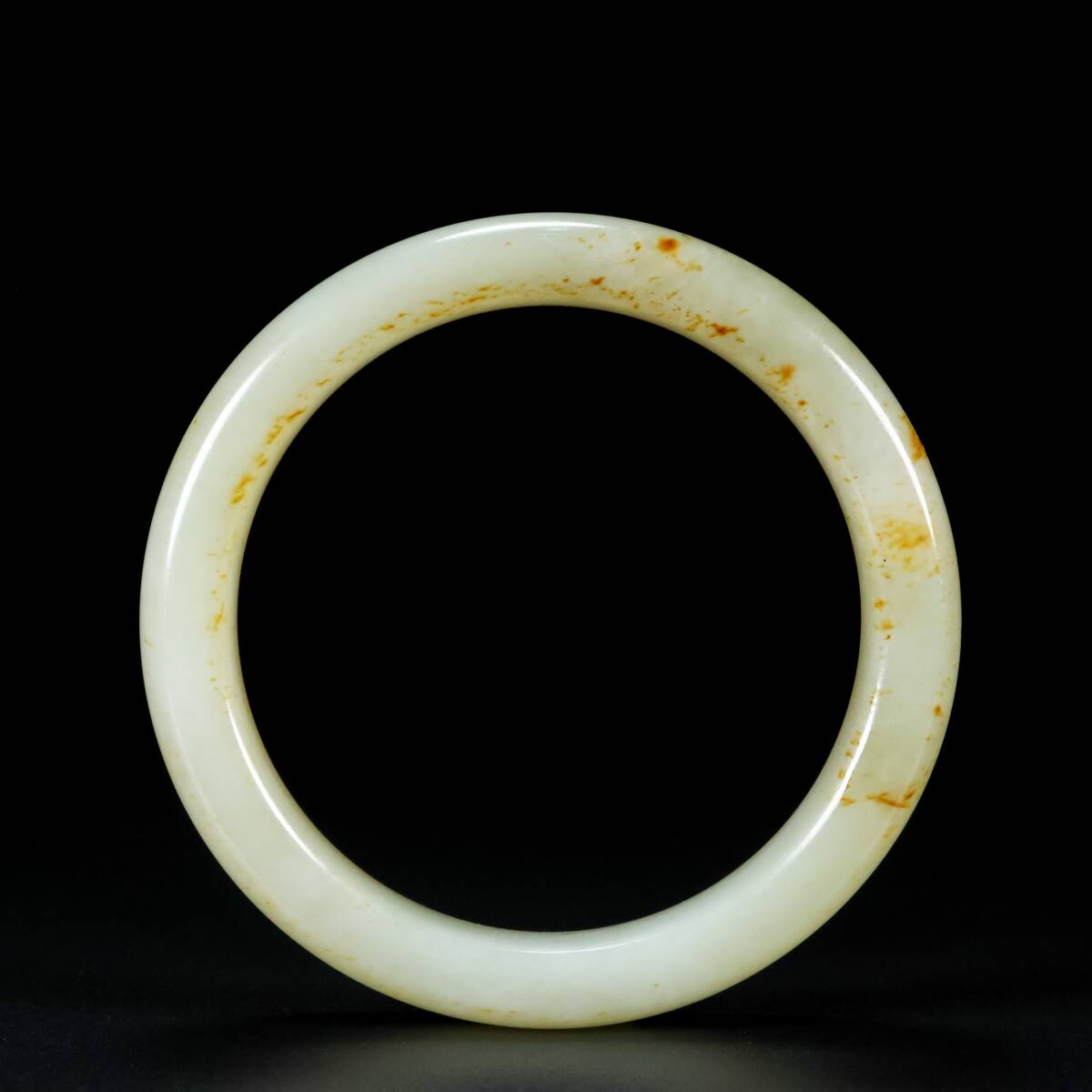 旧蔵 清 和田老玉 腕輪一枚 極細工 中国古玩 骨董品 古美味 208拍卖