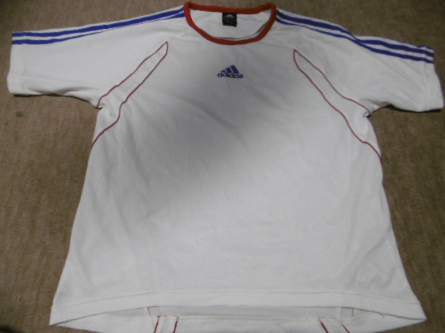 ★アディダス★半袖ウエア CLIMALITE ホワイト サイズ:L拍卖