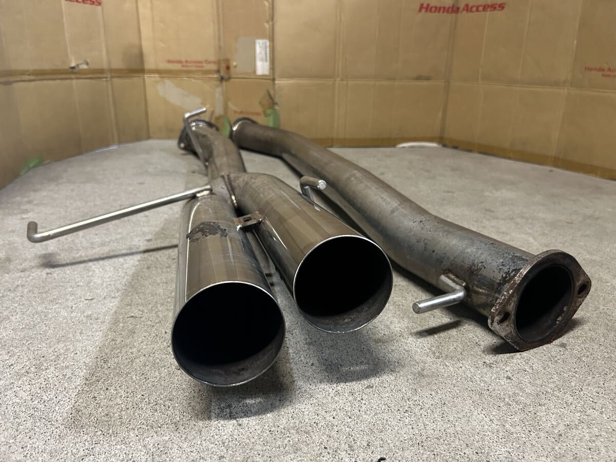 ★メーカー不明 日産 デュアルマフラー ストレート ステン ER34 2ドア クーペ スカイライン RB25DET ジャンク (0814)拍卖
