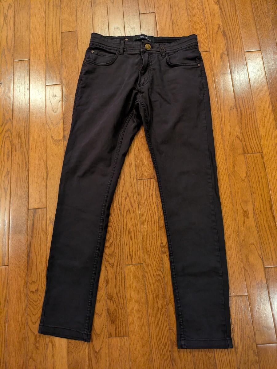 ZARA MAN メンズ ジーンズ ブラック EU38 USA30スキニー拍卖