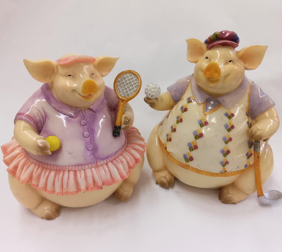 アンティーク 豚の置物 貯金箱 未使用品拍卖