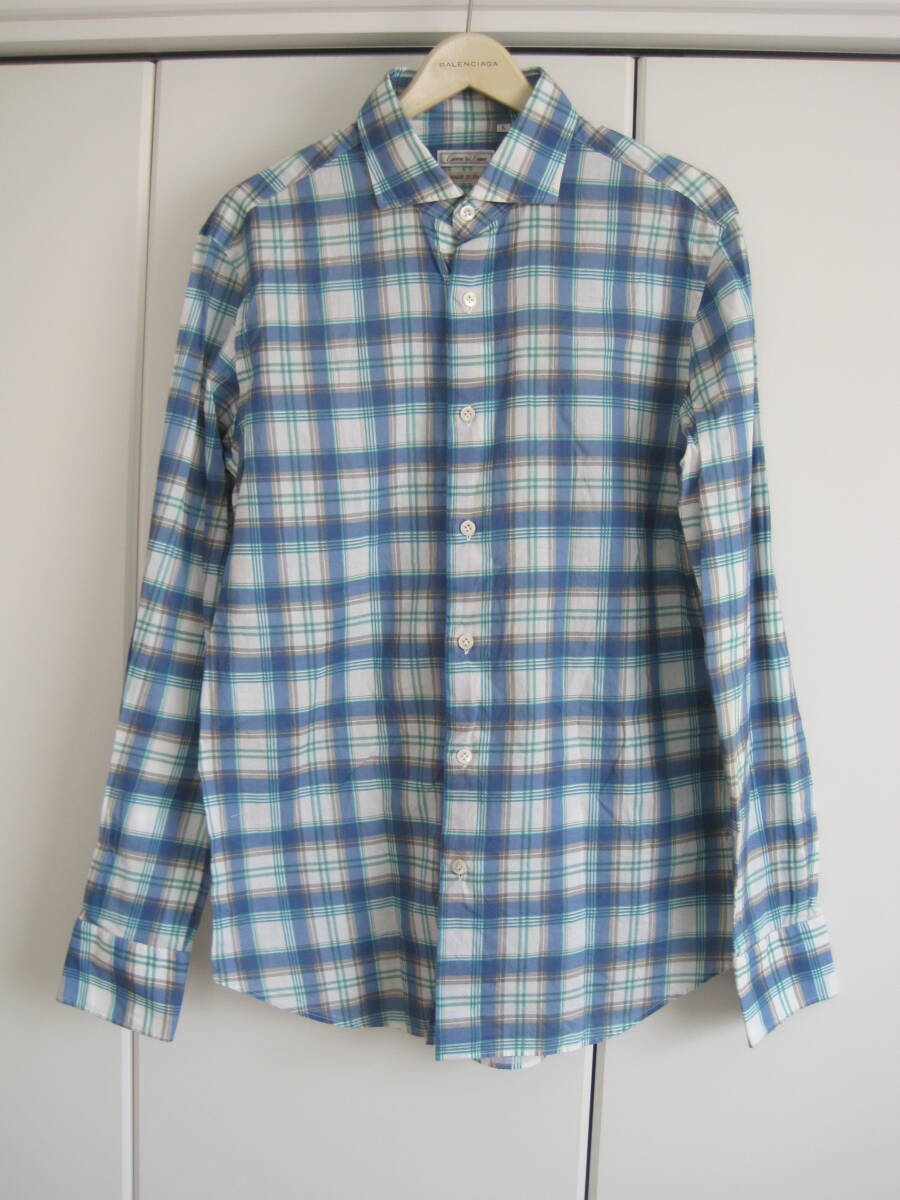 イタリア製 Emme te Enne エンメ テ エンネ チェックシャツ L アイネックス拍卖