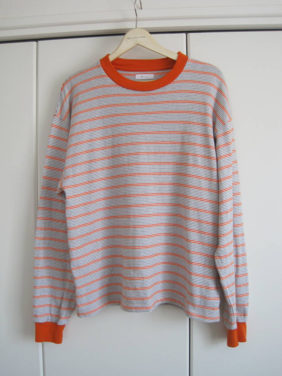 日本製 MY マイ UNIVERSAL PRODUCTSのWomen’sラインです ボーダーカットソー ドロップショルダー ワイドシルエット 1拍卖