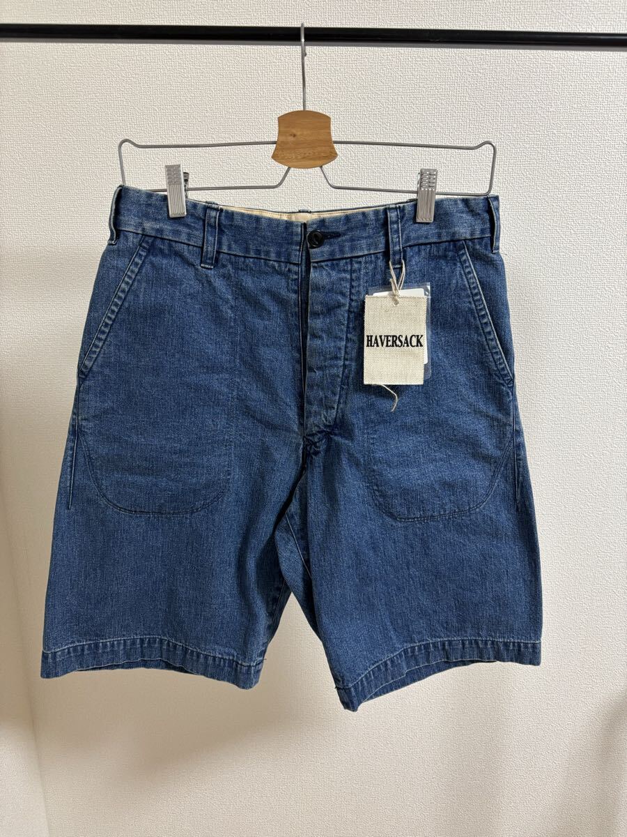 【送料無料】新品HAVERSACKハバーザック日本製デニムショーツ サイズM拍卖