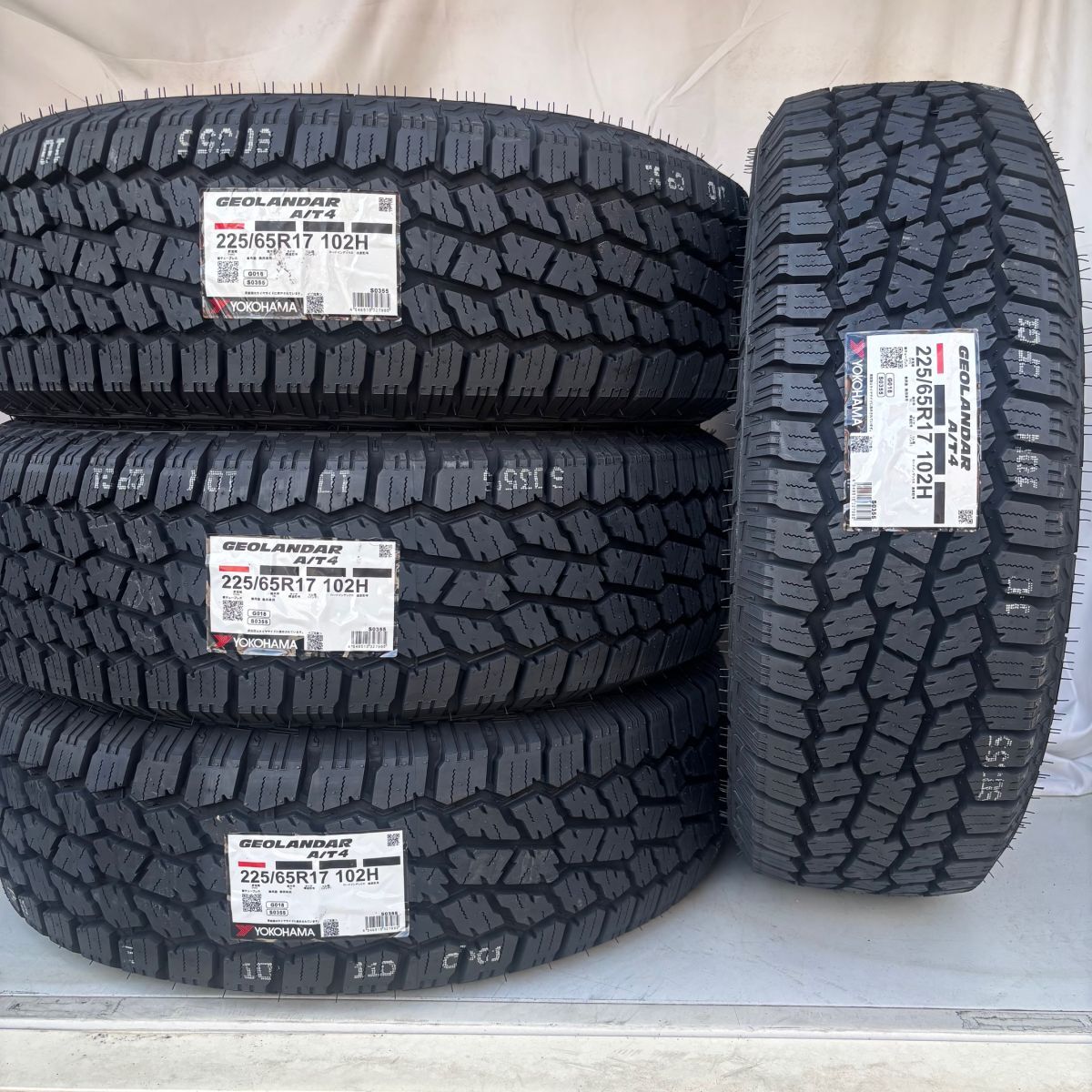即納 2024年製以降 新品 ヨコハマ GEOLANDAR A/T4 G018 225/65R17 4本 225/65-17 ブラックレター ジオランダー 最短翌日発送 国内正規品拍卖