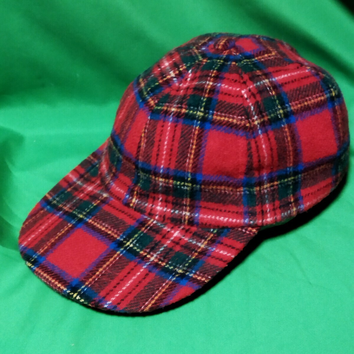 90's OLD GAP ギャップ チェック柄 キャップ 帽子 つば長 フリーサイズ ビンテージ 古着拍卖