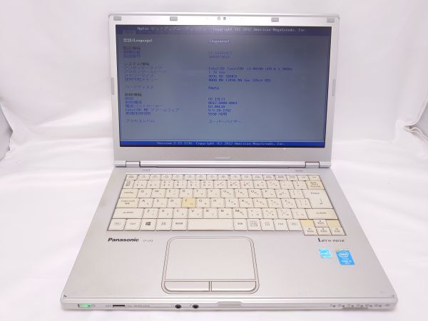 ■Panasonic Let’s note CF-LX3 R14CS ■ Corei3 - 4010U /メモリ4GB /OSなし /HDDなし / パナソニック ノートパソコン【J806】拍卖