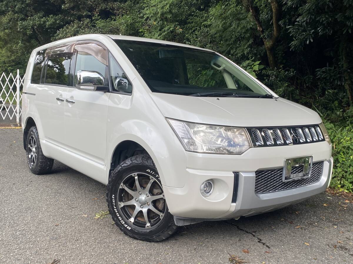 値下げしました!売り切り出品!4WD!三菱 デリカD5 Gプレミアム!社外ホイール!革調シートカバー!バックカメラ!拍卖