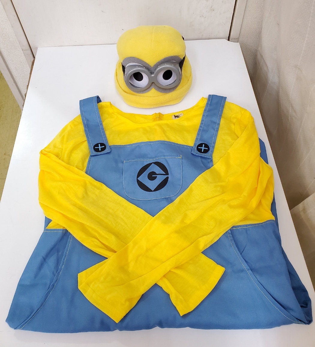 衣装 大人用コスチューム ミニオン MINIONS 長袖カバーオール 帽子セット ME DESPICABLE U2-6 コスプレ拍卖