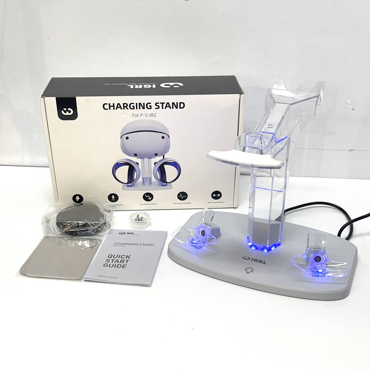 (志)PlayStationVR2/プレイステーション CHARGING STAND PS VR2用 TP5-2517 充電スタンド アクセサリー 付属品多数 通電OK 検)PS5 (o)0625C拍卖