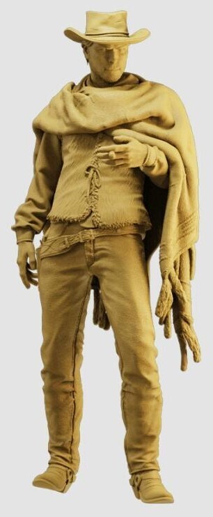 1/43スケール 「続・夕陽のガンマン」クリント・イーストウッド ジオラマフィギュア ホワイトモデル 拍卖