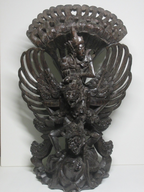 ★インドネシア・ガルーダ・エスニック彫刻★唐木・一刀彫木彫り・置物★骨董・レア・ビンテージ・レトロ・アンティーク・コレクション★拍卖