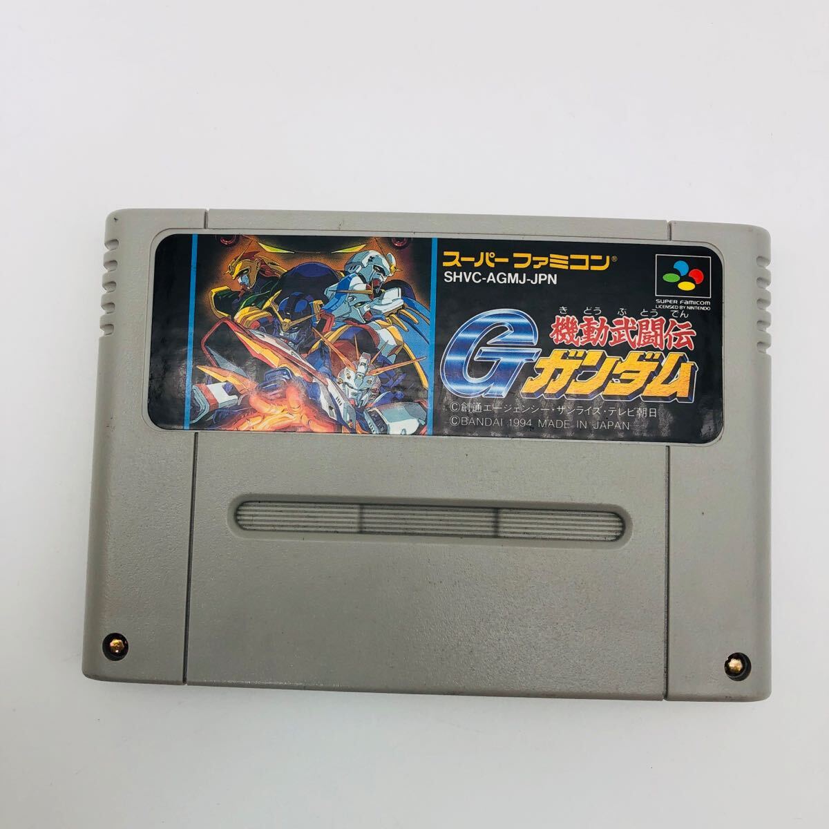 SFC 機動武闘伝 Gガンダム バンダイ◆動作確認 当時物 ソフトのみ 裏面落書き 現状品 任天堂 スーパーファミコン ソフト レトロゲーム拍卖