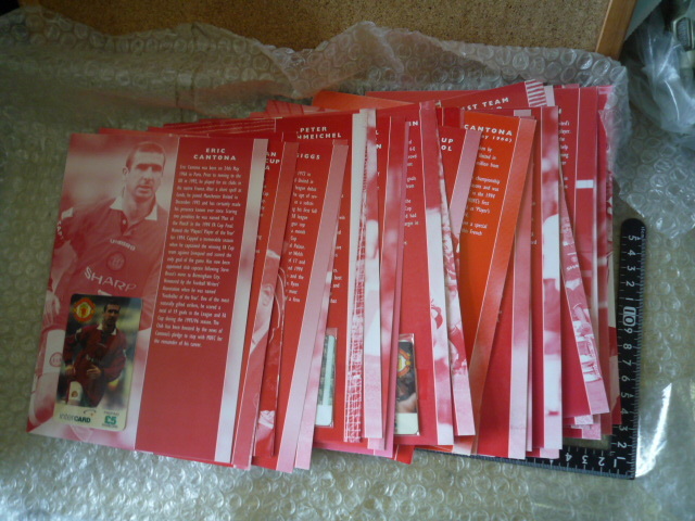 当時物 ワールドテレコム インターカード プリペイド マンチェスター 優勝記念? 現地 新聞付き 大量まとめて 現状渡し品拍卖