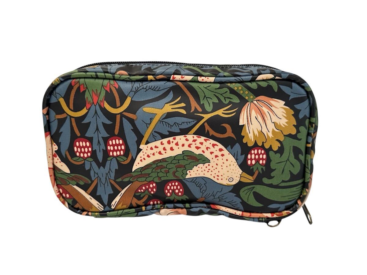 タグ付き 新品 リバティ いちご泥棒 ダブルファスナー ポーチ ストロベリーシーフ LIBERTY拍卖