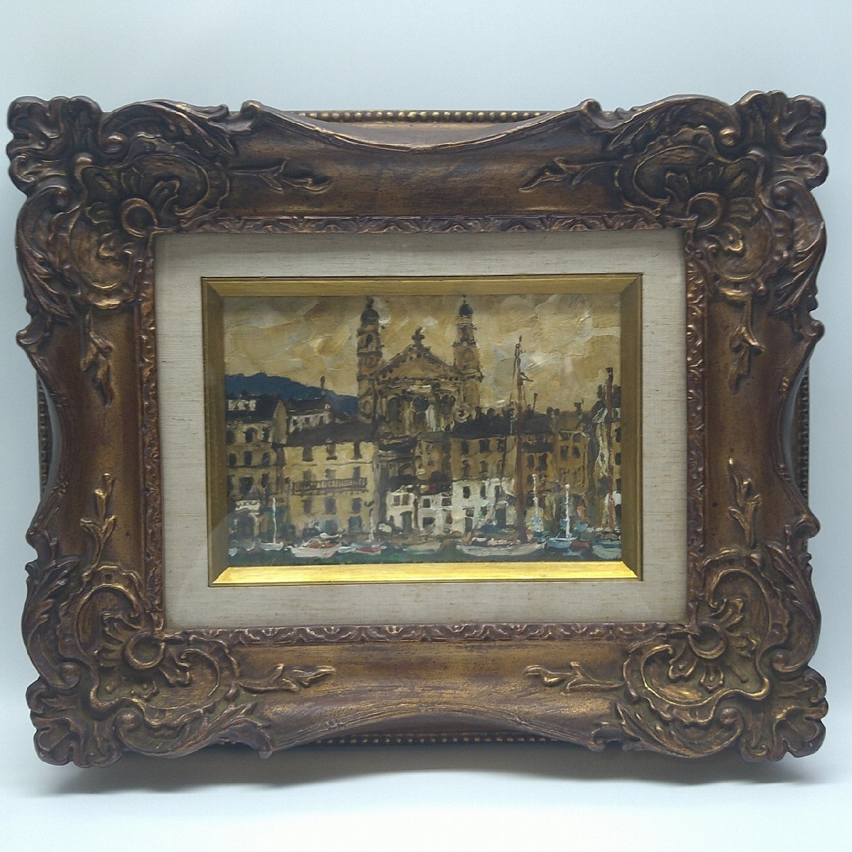 $希少【 真作保証 児玉幸雄「コルシカ島 バスチヤ」油彩 直筆サイン入り ヨーロッパ各地の風景を描く代表作 美術品 】KH15123拍卖