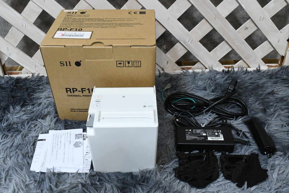 4ck155i 未使用保管品 SII RP-F10 サーマルプリンター Bluetooth レシートプリンター 感熱紙 レジ 店舗什器 通電確認済 拍卖