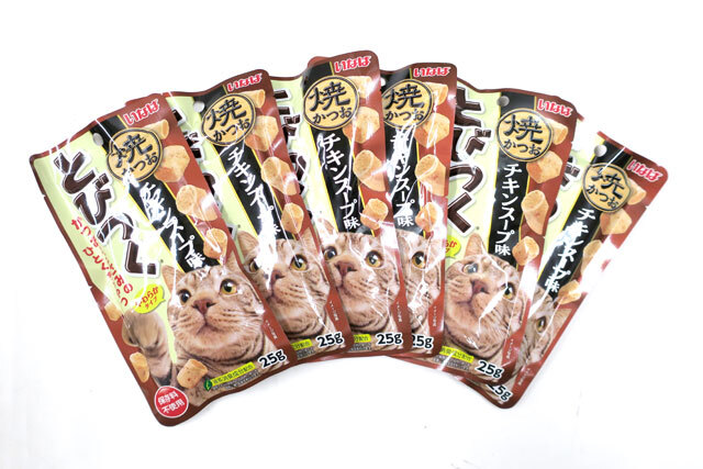 いなば 猫用おやつ とびつく 焼かつお チキンスープ味25g×6個【期限2026.2】拍卖