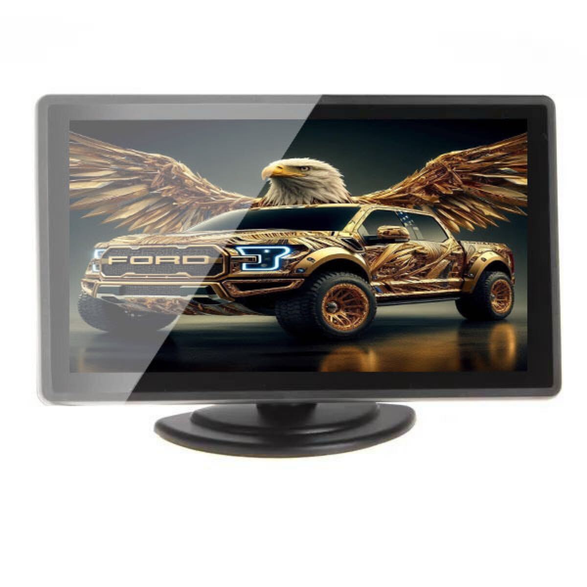 4.3インチオンダッシュモニター TFT液晶リアモニター 12V-24V バック連動 防犯カメラモニター小型 モニター コンパクト 2系統入力端子拍卖