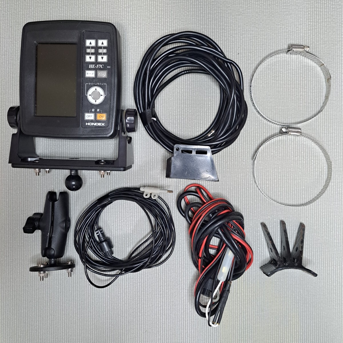 HONDEX ホンデックス 魚群探知機 HE-57C フルセット拍卖