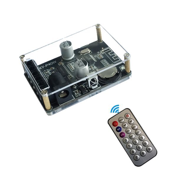 ミニ パワー アンプ Bluetooth 5.0ワイヤレスオーディオ ステレオ 40W+40W リモコン付き.拍卖