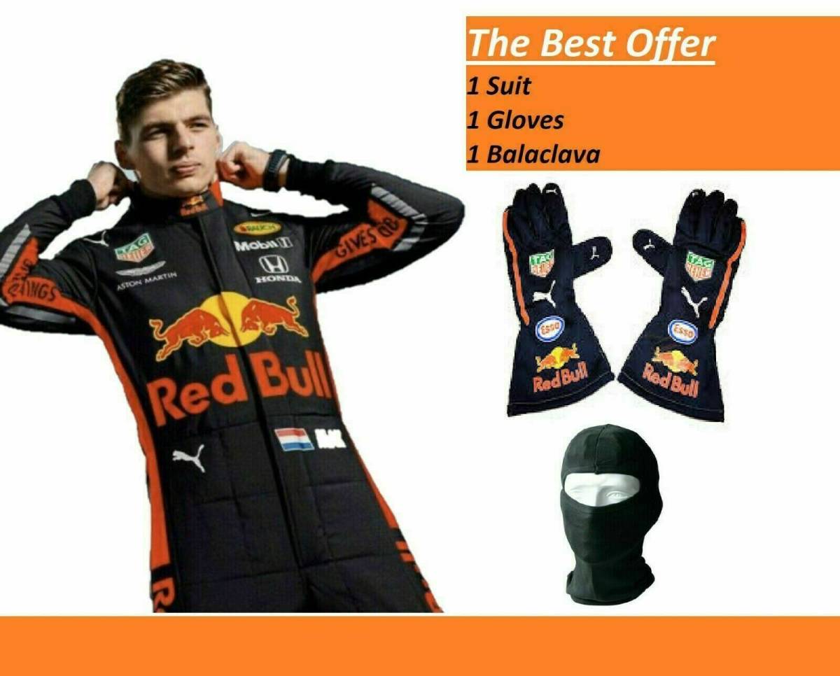 L 海外 送料込み 高品質 F1 Go Kart Racing Suit CIK/FIA Red Bull レーシングスーツ グローブ 豪華2点セット サイズ各種 レプリカ拍卖