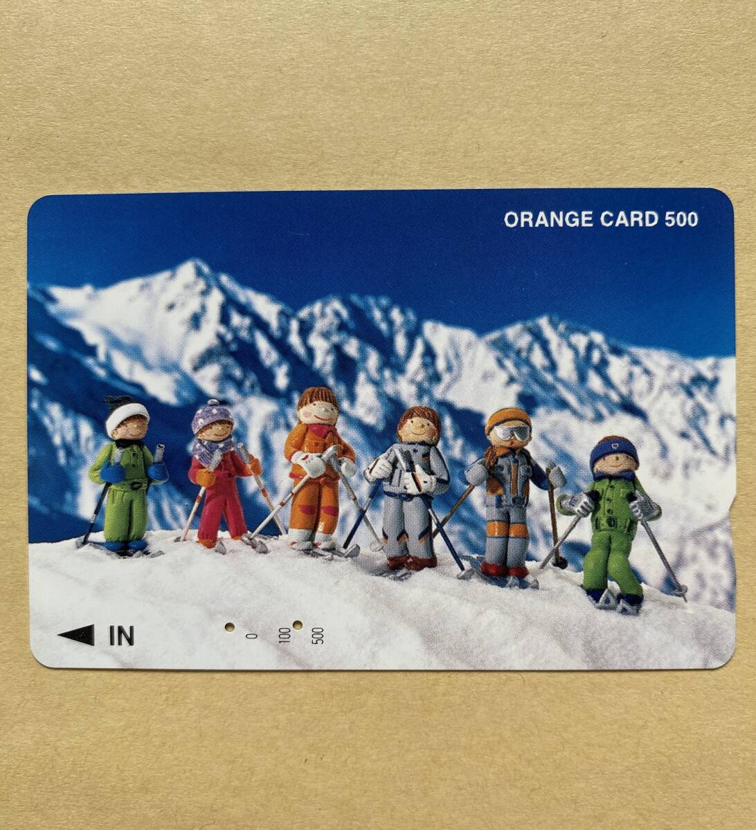 【使用済】 オレンジカード JR東日本 クレイアート クラフト スキーヤー スキー 雪山拍卖