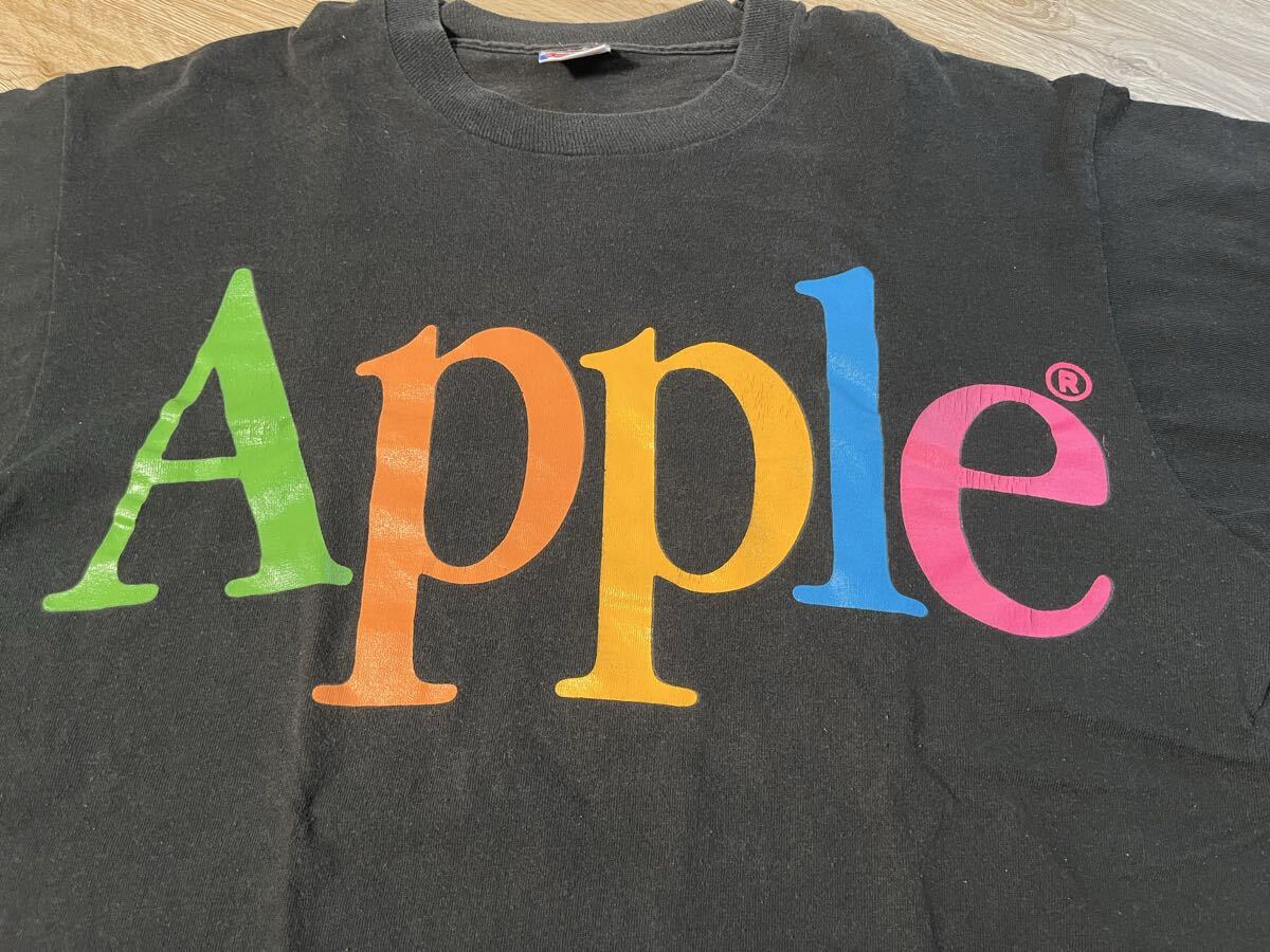 貴重 極美品 USA製 ヴィンテージ Apple Tシャツ FRUIT OF THE LOOM 1990年代 シングルステッチ Lサイズ拍卖