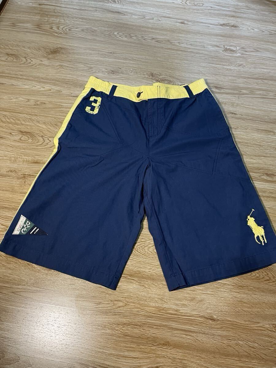 着用1回 極美品 Polo by Ralph Lauren 2トーン ショートパンツ 紺黄拍卖