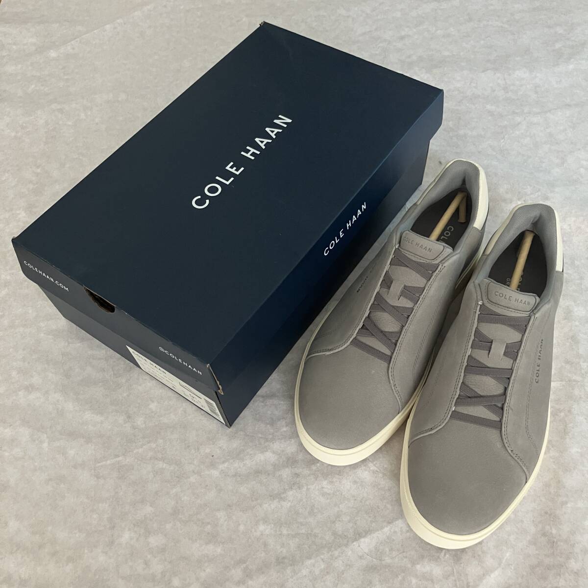 新品 COLE HAAN コールハーン GP LUXE SLIP ON SNK グランドプロ リュクス スリッポン スニーカー 9.5M 27cm グレー C40820拍卖