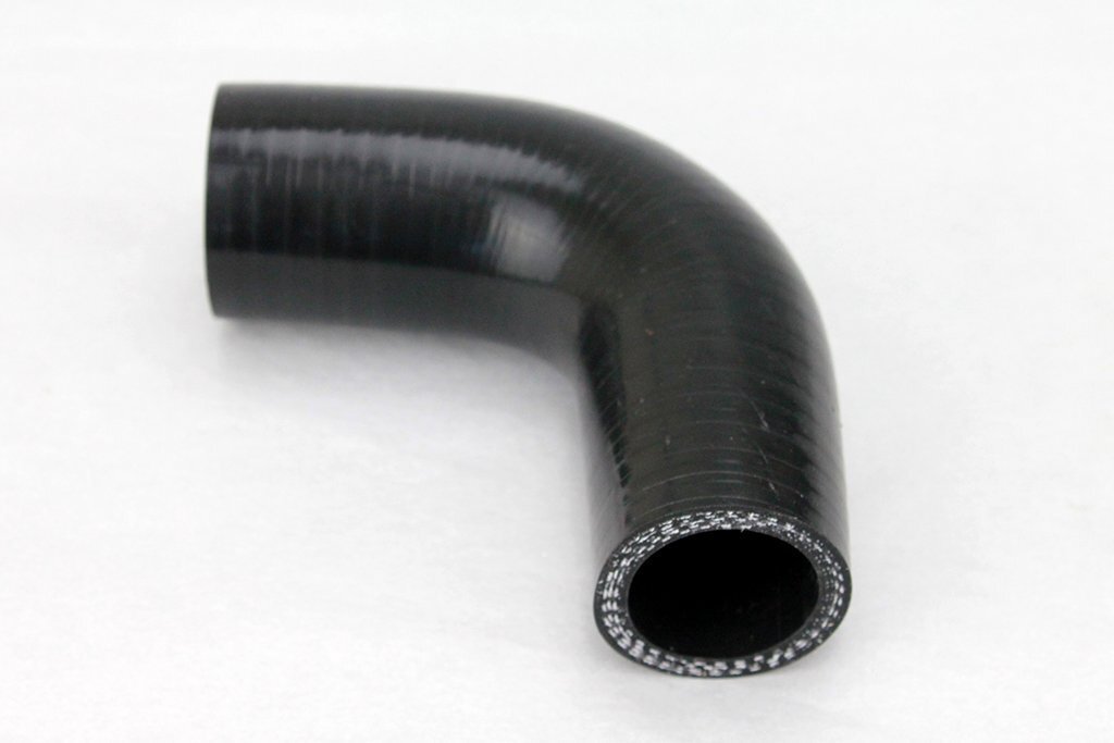 送料格安 35mm 90度エルボー 強化シリコンホース 4層 ブラック 黒 4プライ インテークホース ラジエーター ヒーター 35Φ拍卖