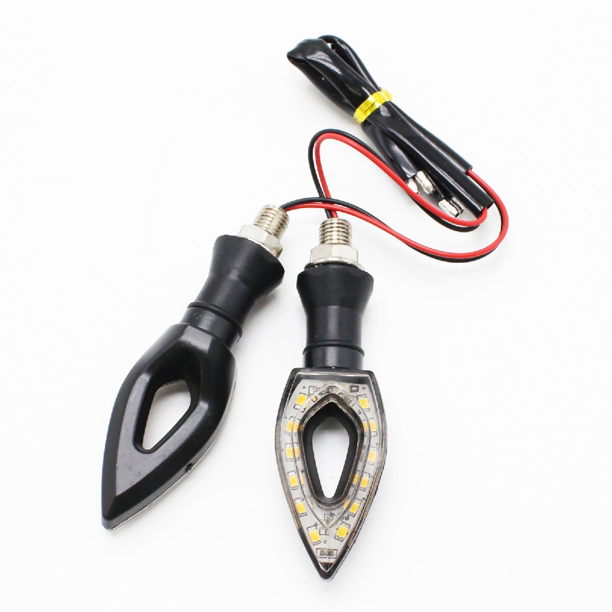 送料格安 アローLEDウインカー2個 ブラック 黒 XJR400 XJR1200 XJR1300 YZF-R1 V-MAX RZ250 SR400 SRX400 FZS1000 ドラッグスター拍卖