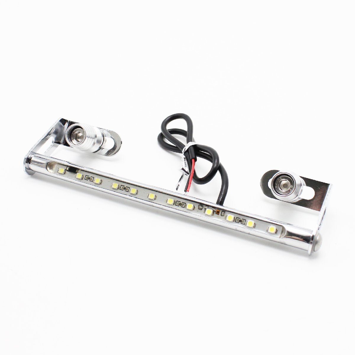 送料格安 LEDナンバー灯/メッキステー ホワイトSMD 白 スポーツスター ソフテイルFXST ツインカムTC96 チョッパー ボバー ダイナFXD拍卖