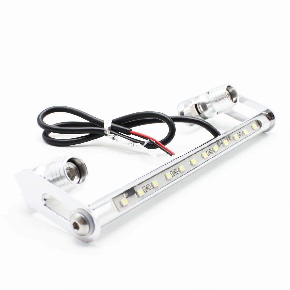送料格安 LEDナンバー灯/メッキステー ホワイトSMD 白 グラストラッカービッグボーイ イントルーダー ST250 バンバン200 ボルティVOLTY拍卖