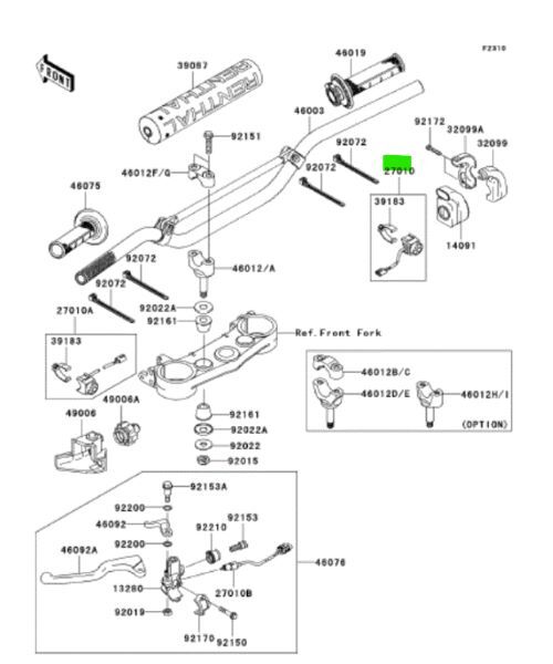 カワサキ KLX140 クラッチスイッチ Switch Clutch 27010-0071 KAWASAKI 純正 Genuine JDM 未使用 メーカー純正品拍卖
