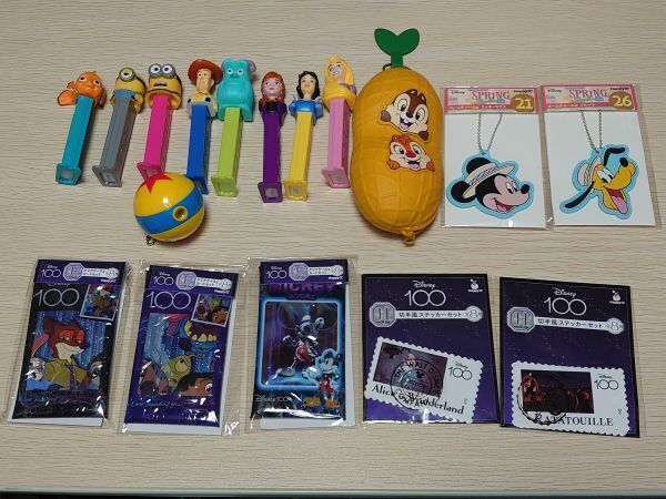 19 ディズニー ペッツ チップ&デール ピーナッツ型 ケース HAPPYくじ クリアケース ステッカー 他 まとめ セット拍卖