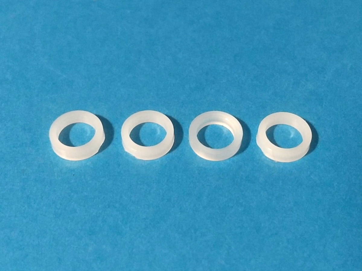 B3-4 新品 日本製◆高品質 ベース ロトマチック ペグ ワッシャー 66ナイロン 4枚 乳白色 内径5mm 外径7mm 厚さ1.6mm ◆検:GROVER GOTOH 管1拍卖