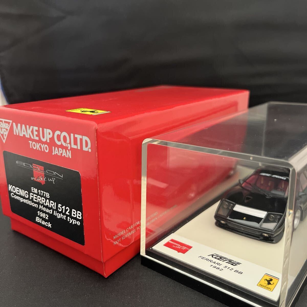 超レア!1/43 メイクアップ make up アイドロン フェラーリ KOENIG 512BB competition light 1982 black type ferrari 拍卖